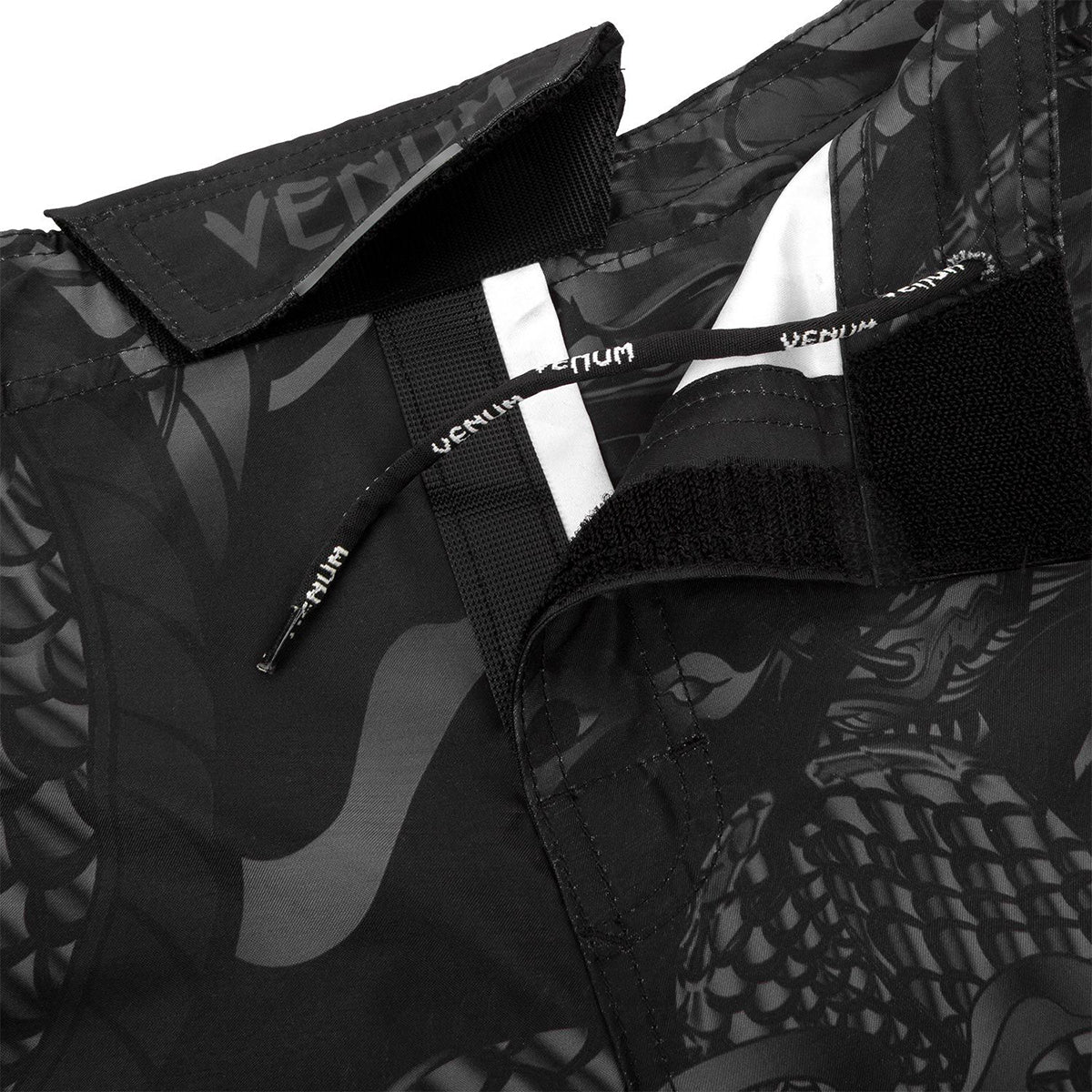 Venum Dragon's Flight MMA Fight Shorts - Black/Black - Image 6