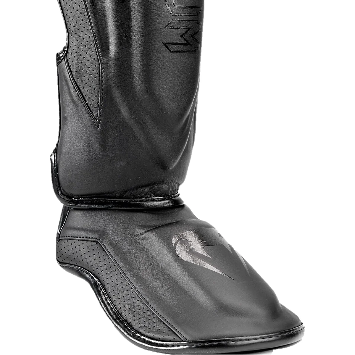 Venum Elite Evo Protective Shin Instep Guards - Black/Black - Image 5