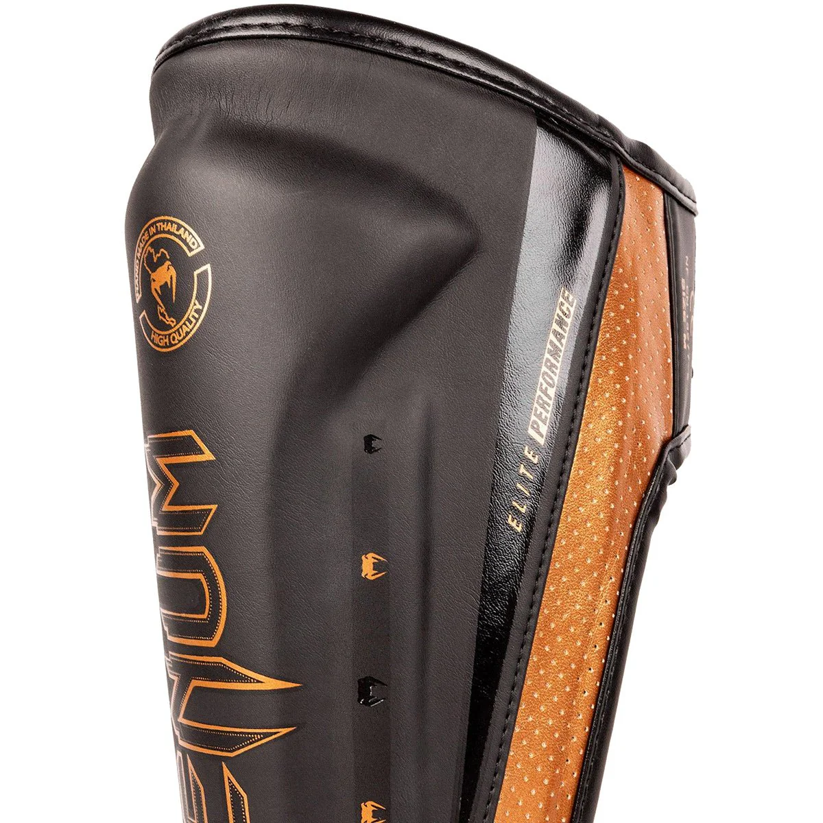 Venum Elite Evo Protective Shin Instep Guards - Black/Bronze - Image 3