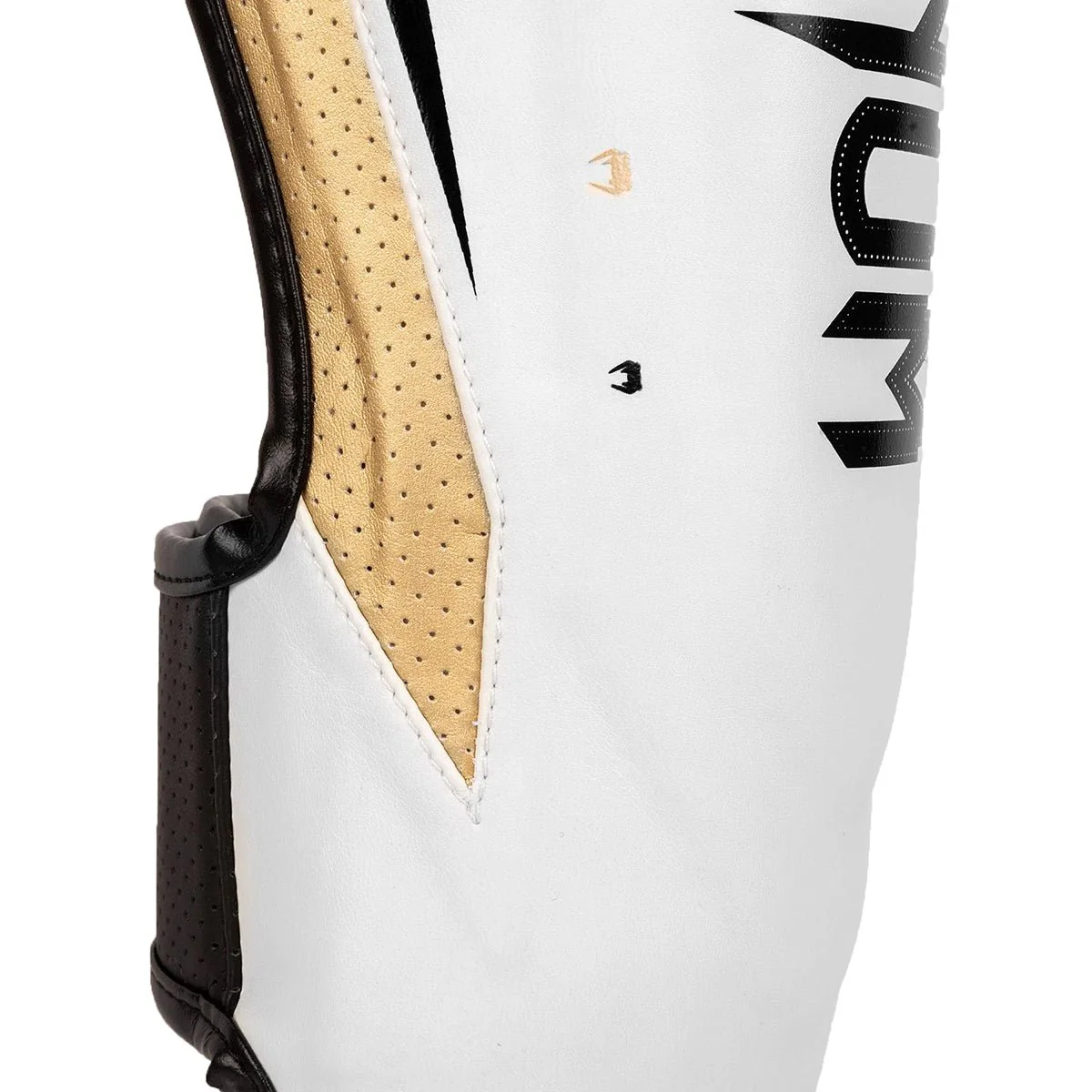 Venum Elite Evo Protective Shin Instep Guards - White/Gold - Image 4