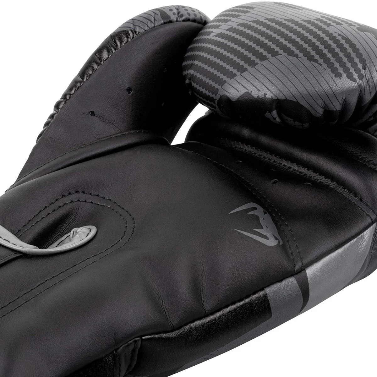 Venum Elite Hook and Loop Boxing Gloves - Black/Dark Camo - Image 5