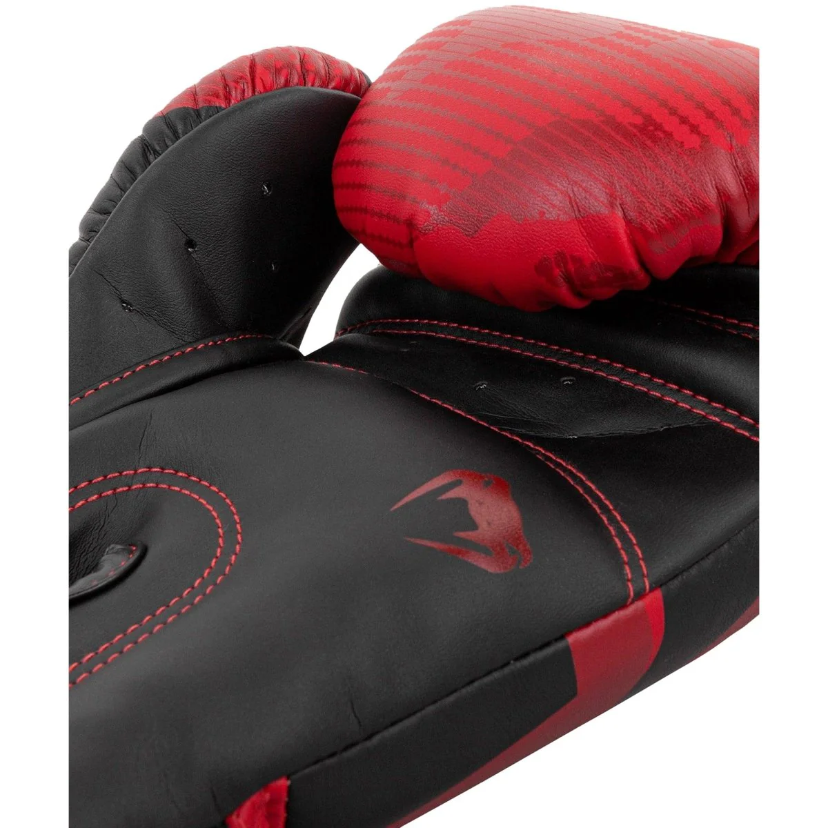 Venum Elite Hook and Loop Boxing Gloves - Red Camo - Image 3
