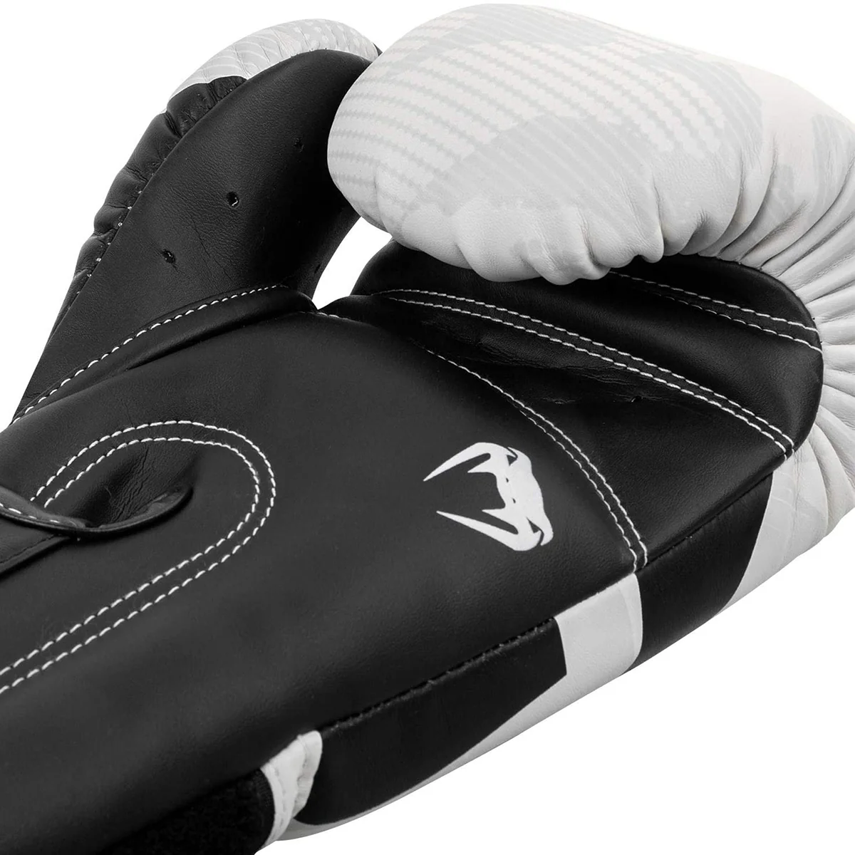 Venum Elite Hook and Loop Training Boxing Gloves - White/Camo - Image 5