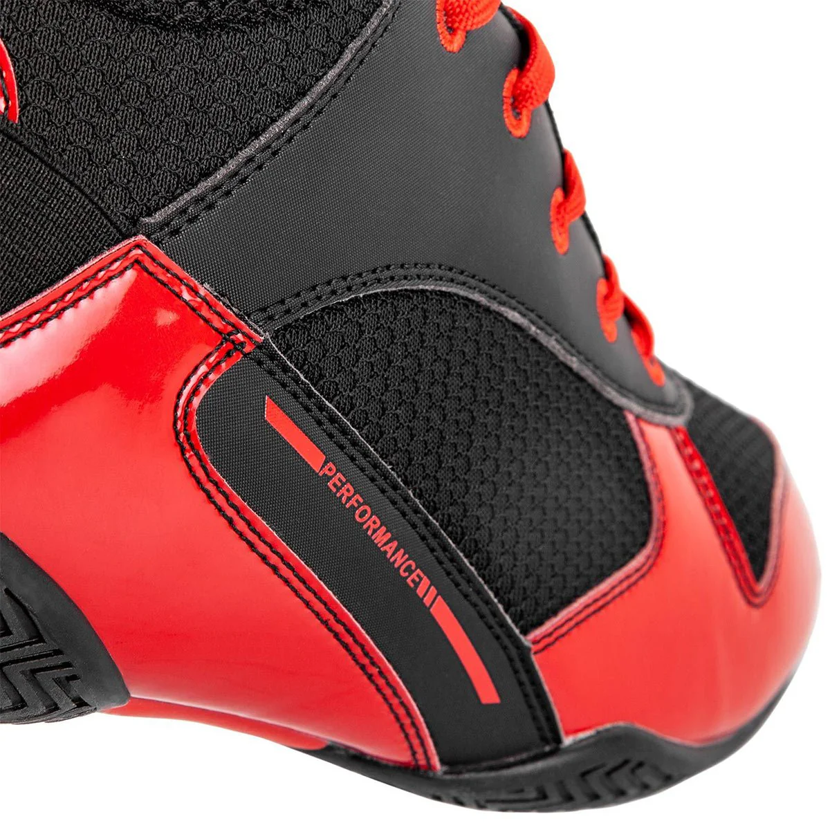 Venum Elite Professional Boxing Shoes - Black/Red - Image 6