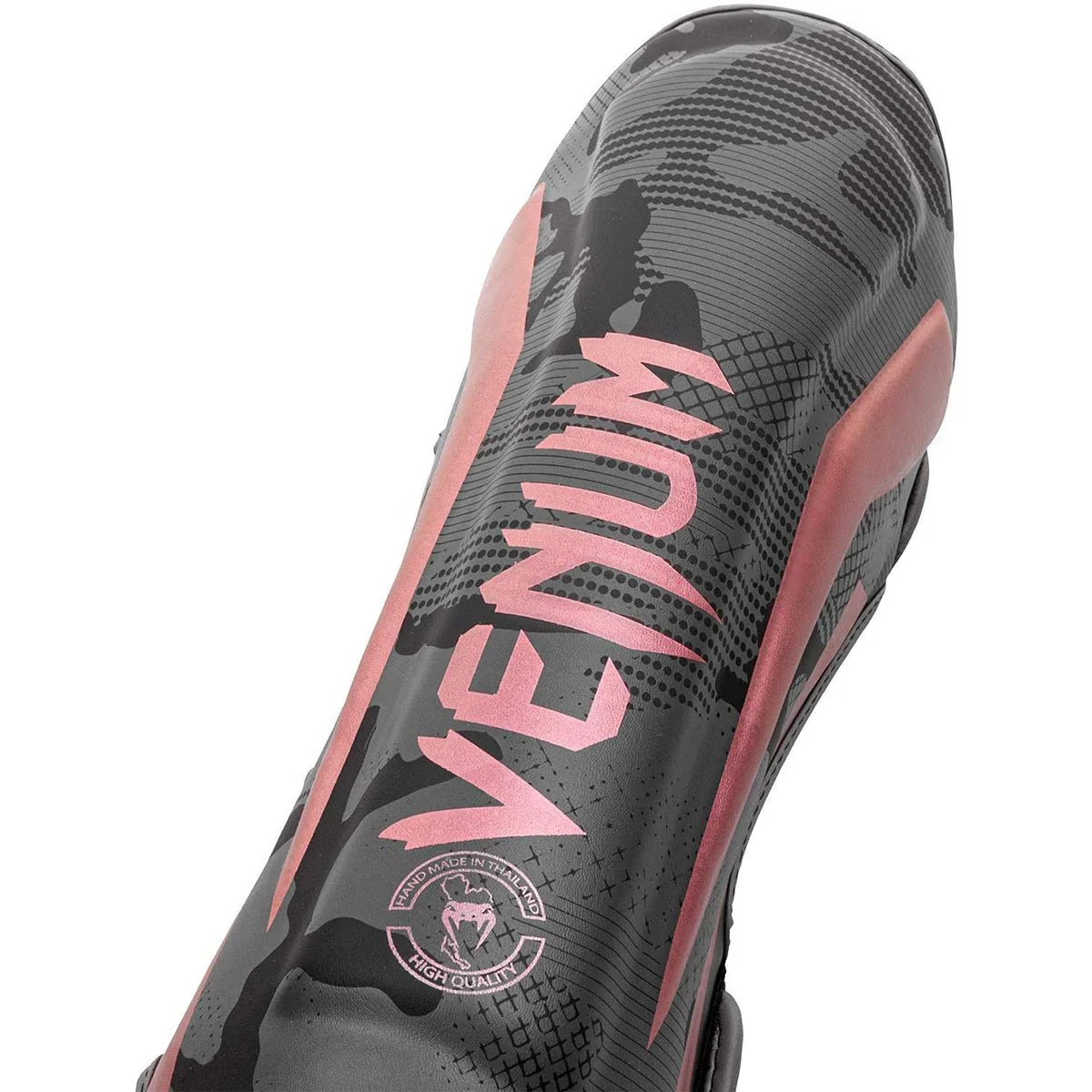 Venum Elite Protective MMA Shin Instep Guards - Black/Pink/Gold - Image 2