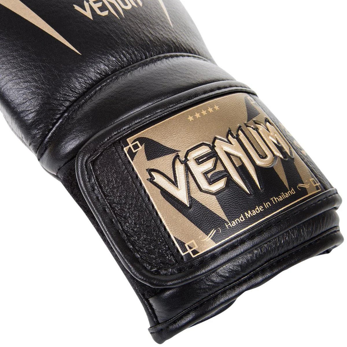 Venum Giant 3.0 Nappa Leather Hook and Loop Boxing Gloves - Black/Gold - Image 3
