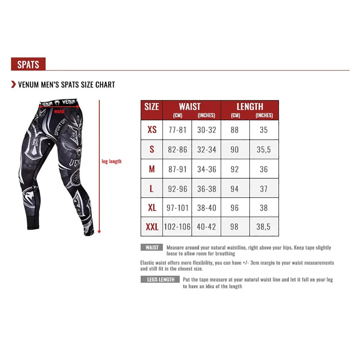 Venum Giant Dry Tech Fit Cut Compression Spats - Black/Neo Orange - Image 7