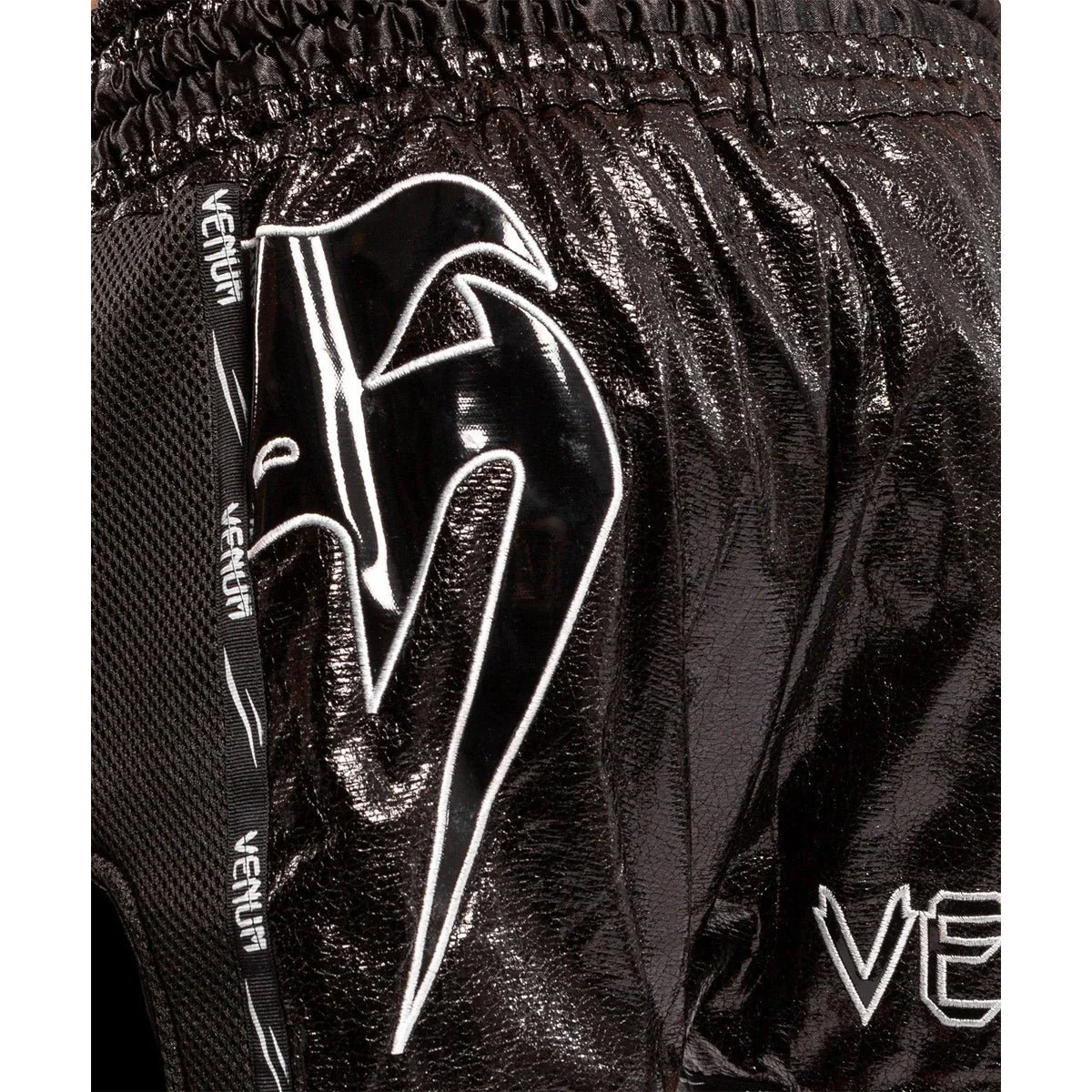 Venum Giant Infinite Muay Thai Shorts - Black/Black - Image 4