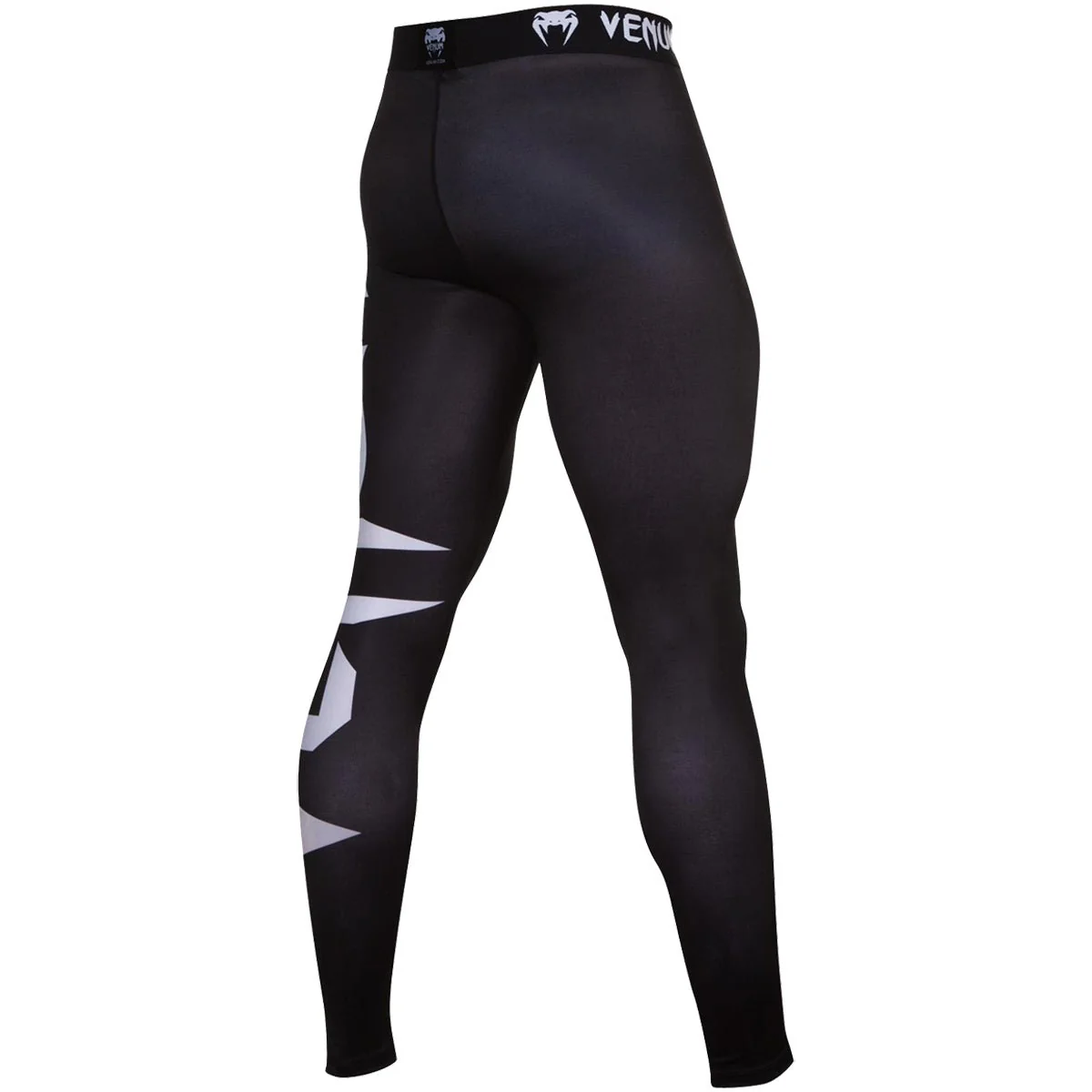 Venum Giant Spandex 4-Way Construction Grappling Spats - Black/White - Image 4