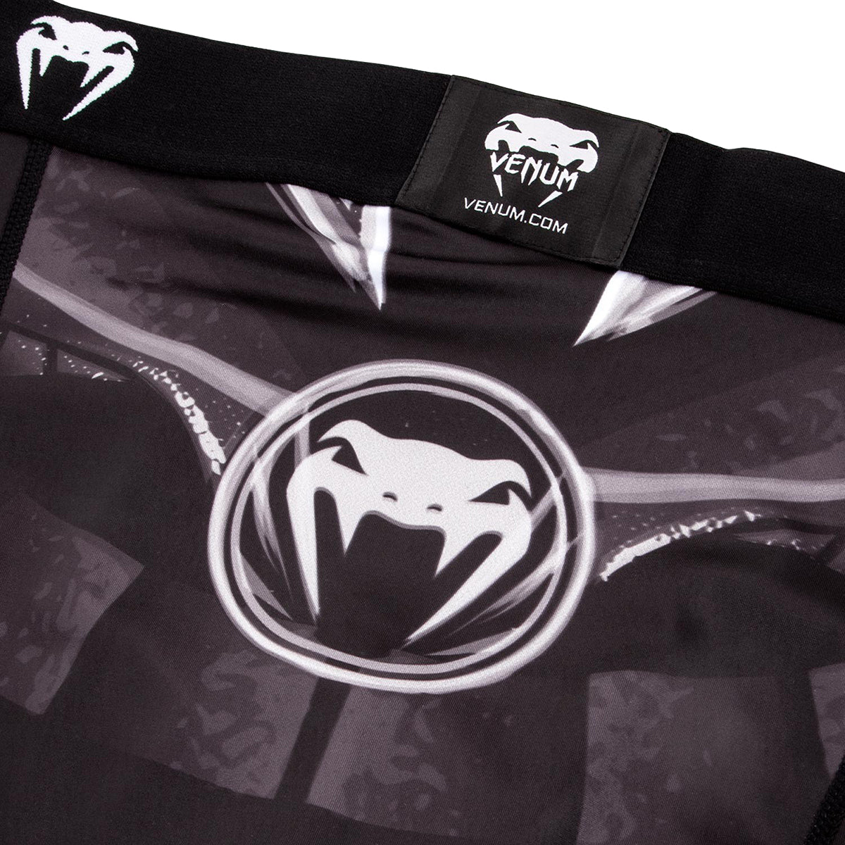 Venum Gladiator 3.0 Compression Vale Tudo Shorts - Black/White - Image 5