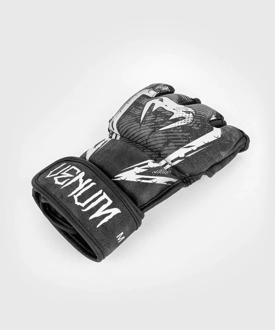 Venum GLDTR 4.0 Hook and Loop MMA Gloves - Black/White - Image 2