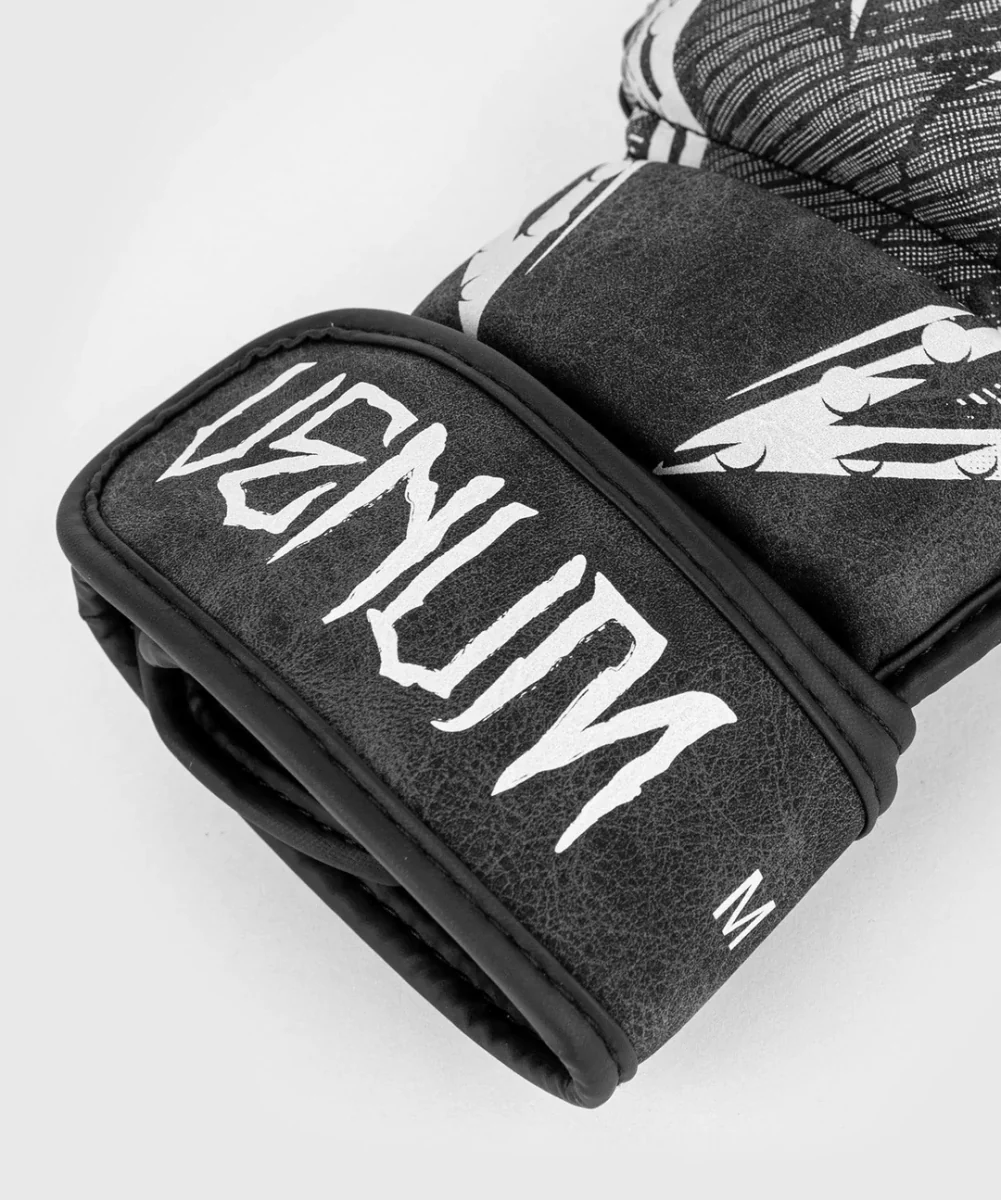Venum GLDTR 4.0 Hook and Loop MMA Gloves - Black/White - Image 4