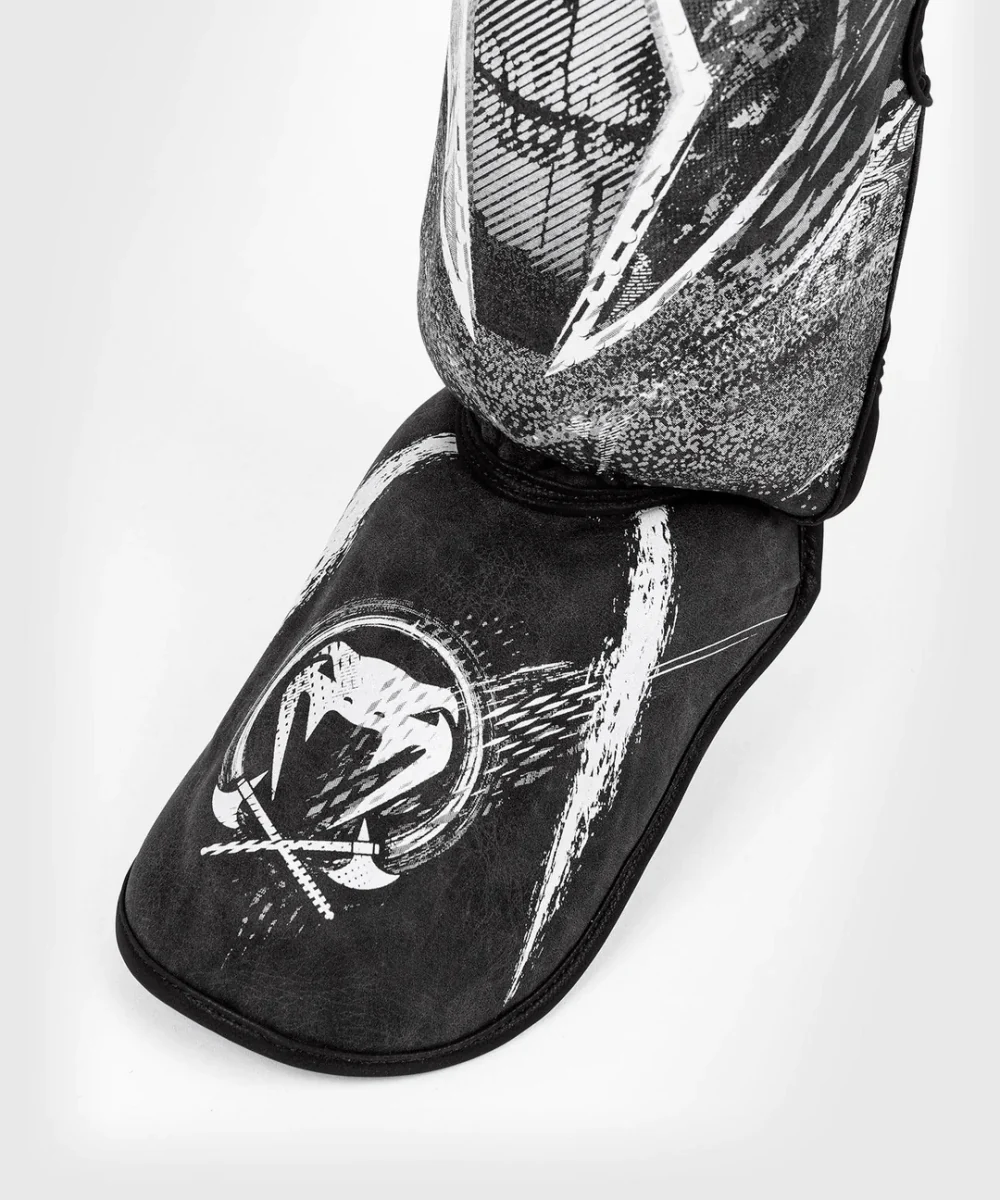 Venum GLDTR 4.0 Protective MMA Shin Instep Guards - Black/White - Image 7