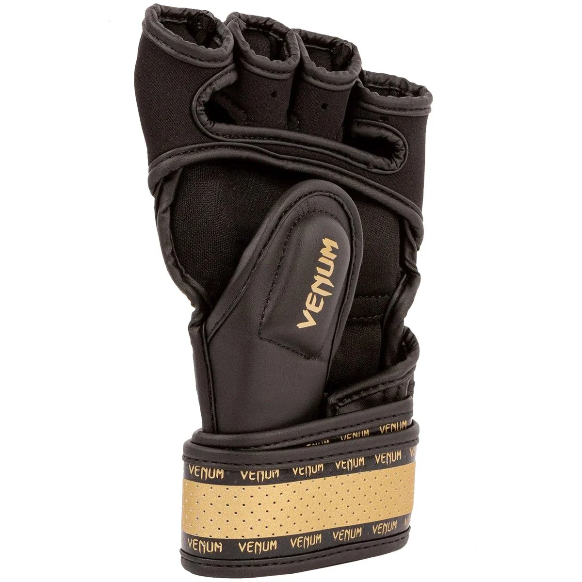 Venum Impact 2.0 Hook and Loop MMA Gloves - Black/Gold - Image 2