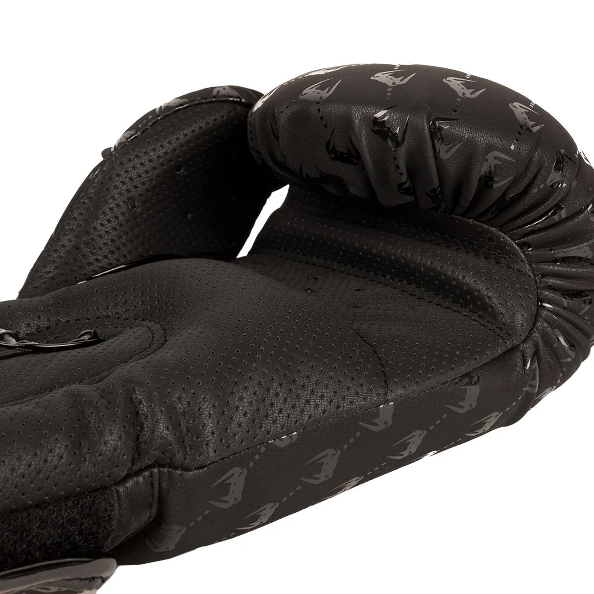Venum Impact Monogram Hook and Loop Boxing Gloves - Black/Pink/Gold - Image 6