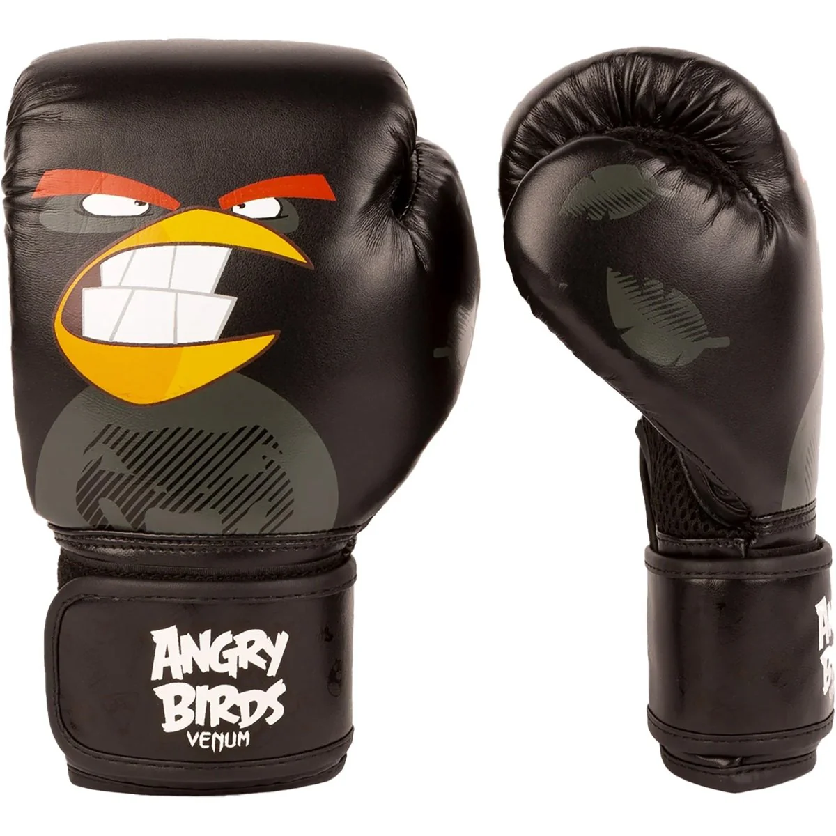 Venum Kid's Angry Birds Hook and Loop Boxing Training Gloves - Black - Image 2