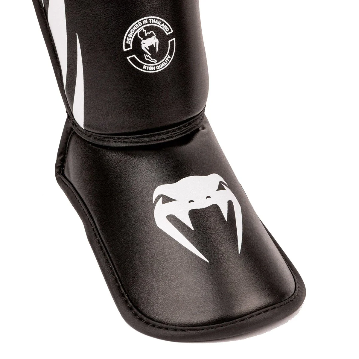 Venum Kid's Challenger Protective Shin Instep Guards - Black/White - Image 3