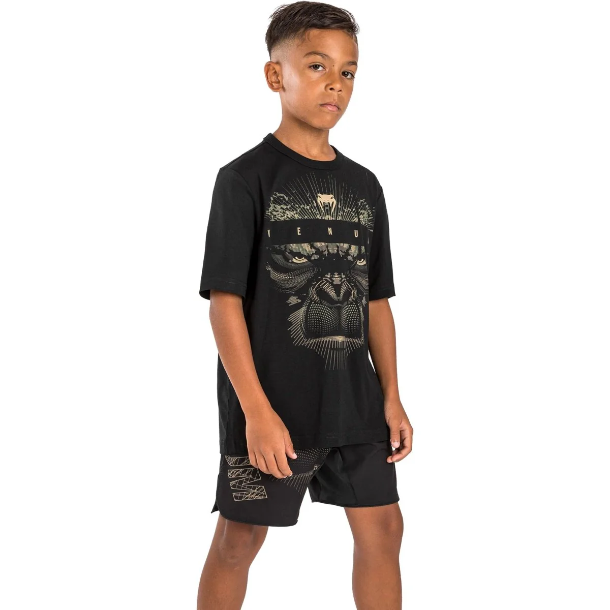 Venum Kid's Gorilla Jungle T-Shirt - Sand/Black - Image 3