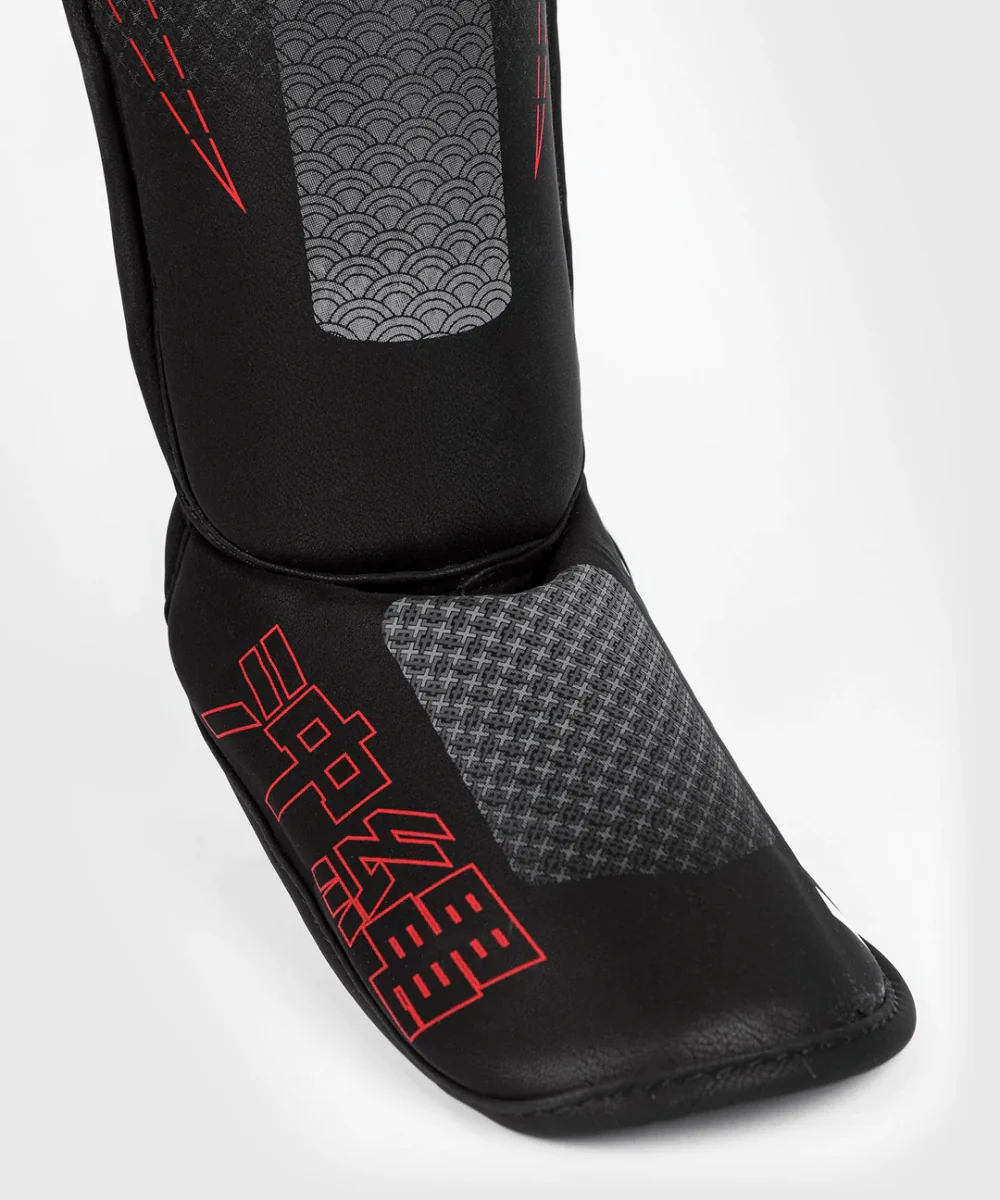 Venum Kid's Okinawa 3.0 Protective MMA Shin Instep Guards - Black/Red - Image 3