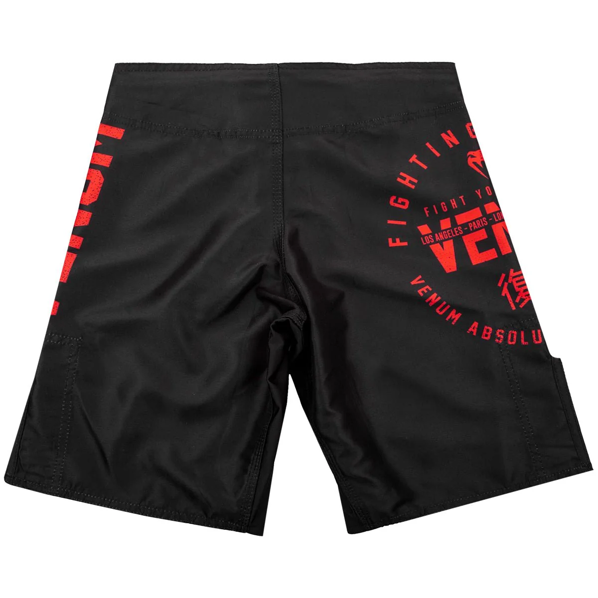 Venum Kids Signature MMA Fight Shorts - Black/Red - Image 2