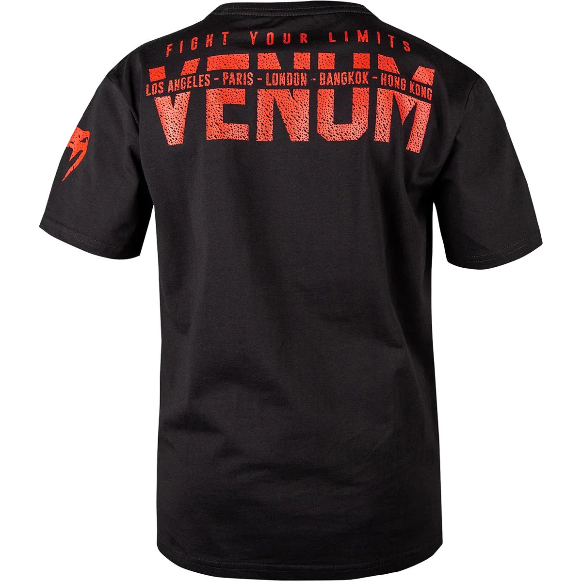 Venum Kids Signature Short Sleeve T-Shirt - Black/Red - Image 2
