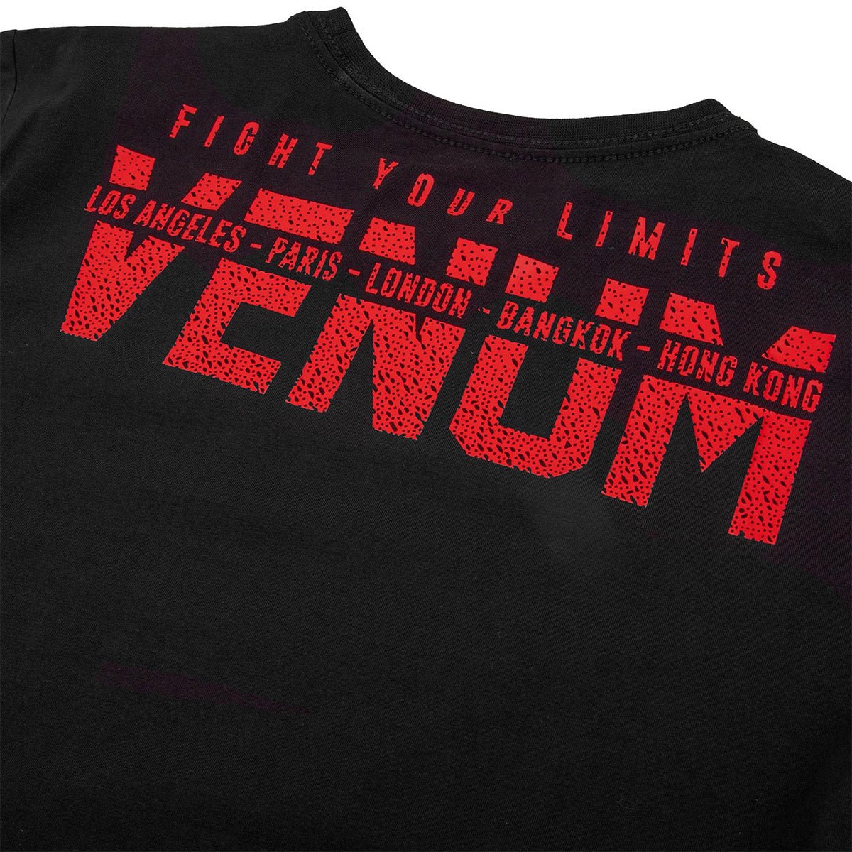 Venum Kids Signature Short Sleeve T-Shirt - Black/Red - Image 4
