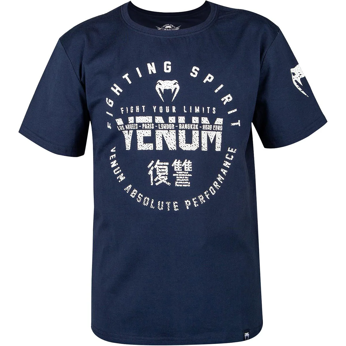 Venum Kids Signature Short Sleeve T-Shirt - Navy Blue
