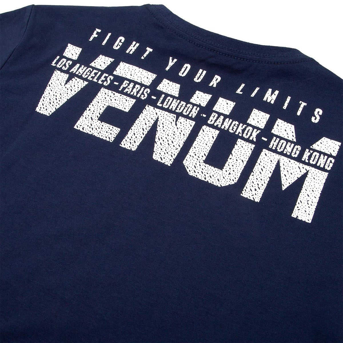 Venum Kids Signature Short Sleeve T-Shirt - Navy Blue - Image 4