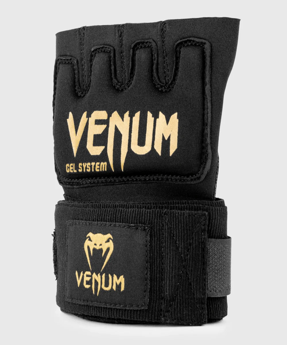 Venum Kontact Boxing Gel Glove Wraps - Black/Gold - Image 2