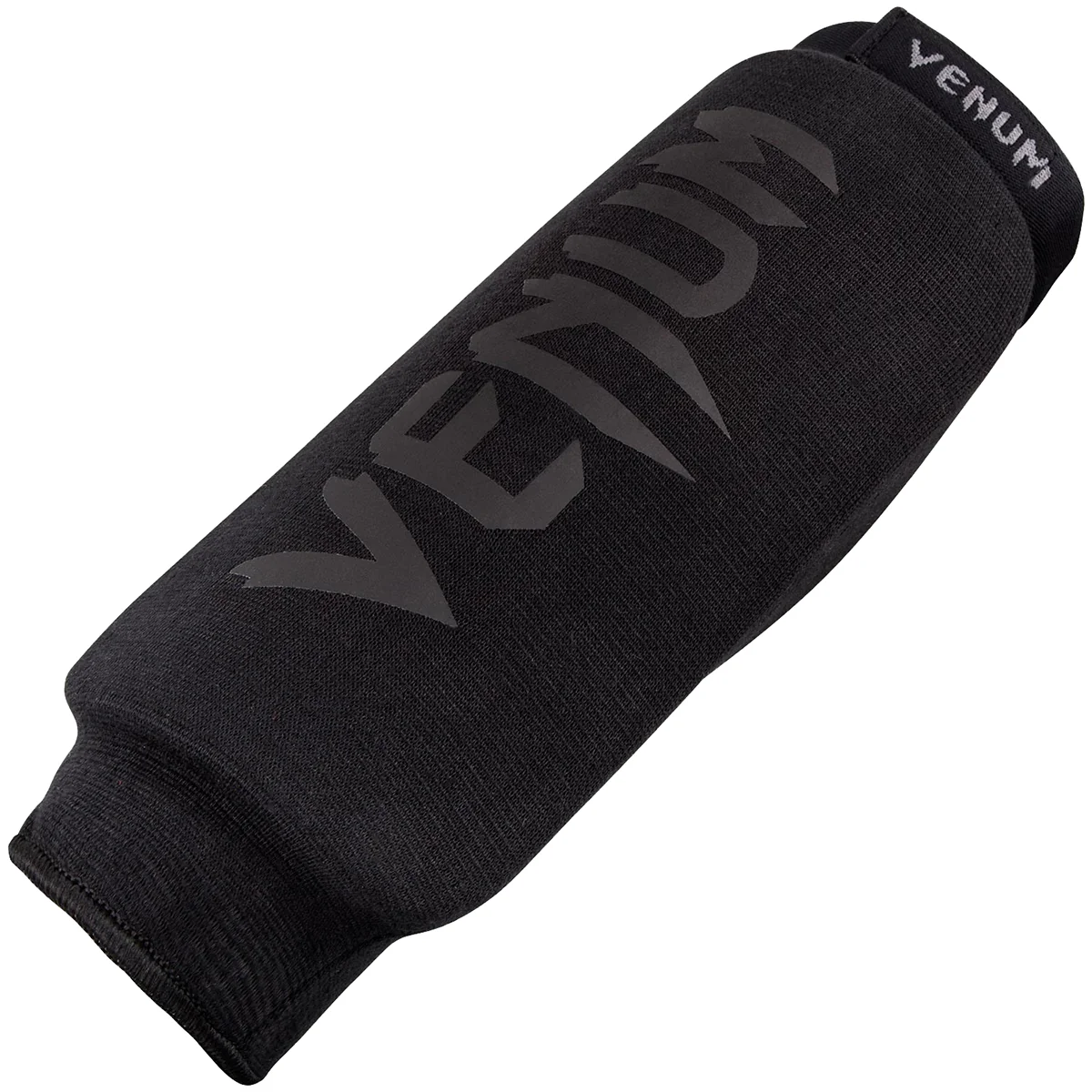 Venum Kontact Premium Slip-On Shin Only Guards - Black/Black - Image 2