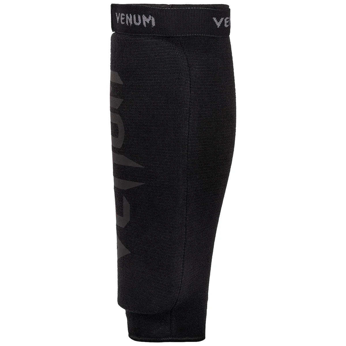 Venum Kontact Premium Slip-On Shin Only Guards - Black/Black - Image 3
