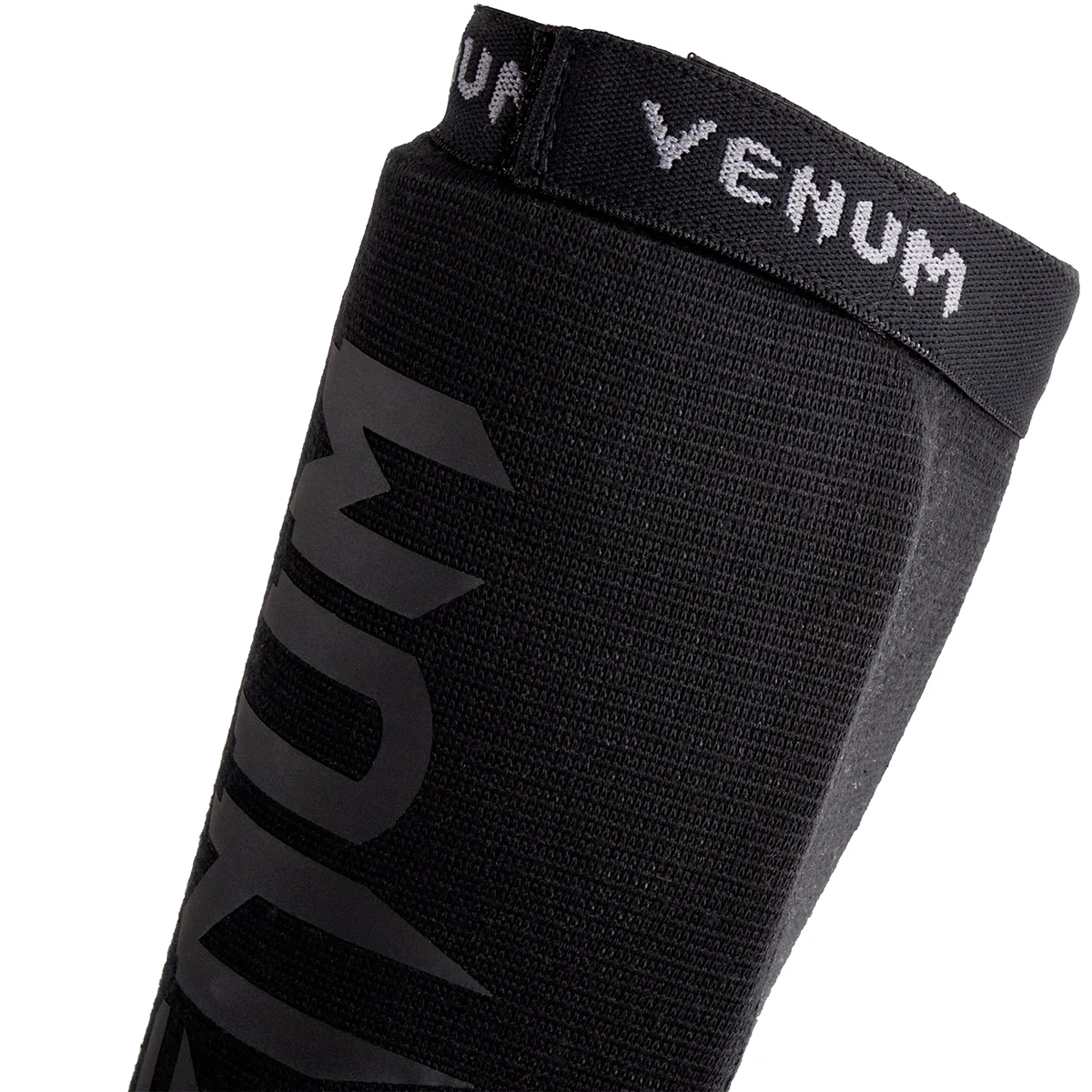Venum Kontact Premium Slip-On Shin Only Guards - Black/Black - Image 4