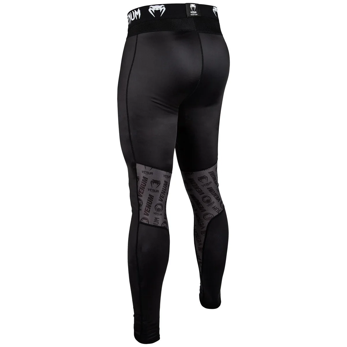 Venum Logos MMA Compression Spats - Black/White - Image 3