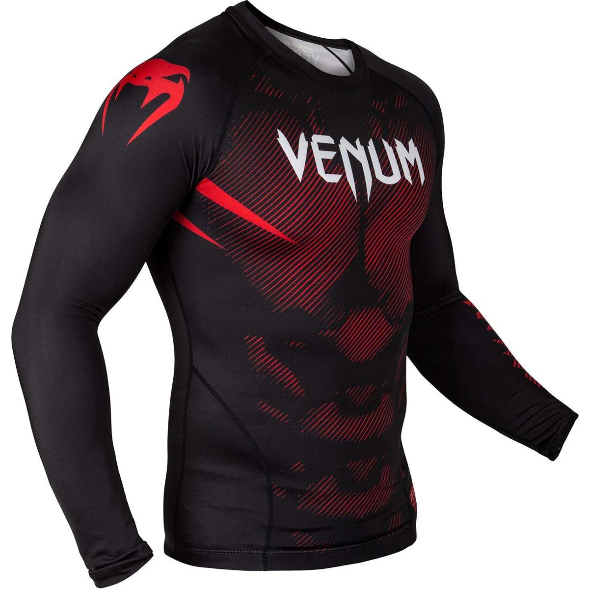 Venum No-Gi 2.0 Long Sleeve MMA Compression Rashguard - Black - Image 2