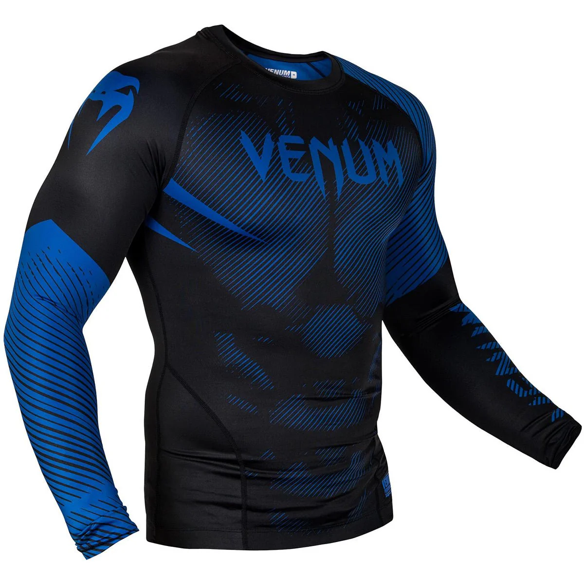Venum No-Gi 2.0 Long Sleeve MMA Compression Rashguard - Black/Blue - Image 2
