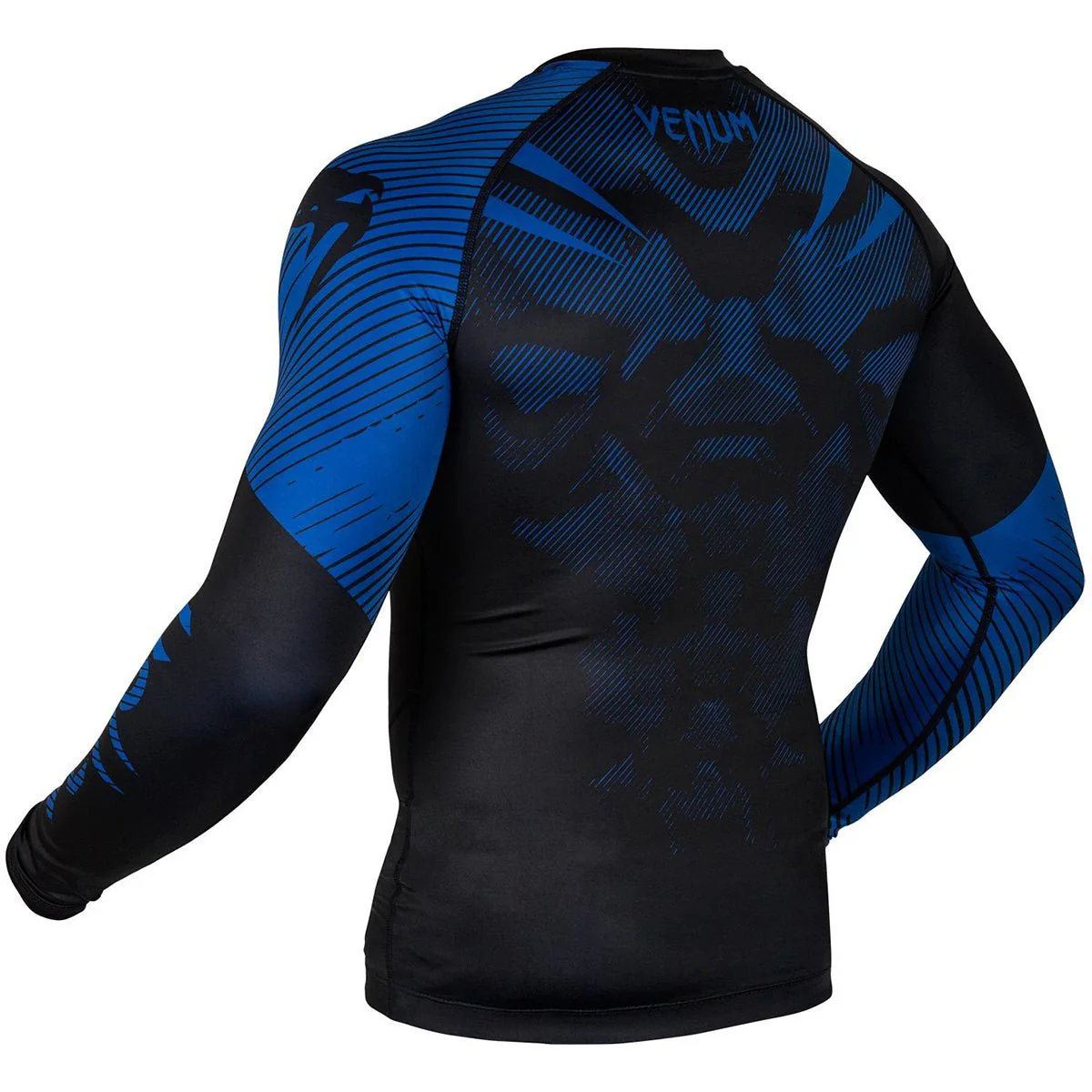 Venum No-Gi 2.0 Long Sleeve MMA Compression Rashguard - Black/Blue - Image 3