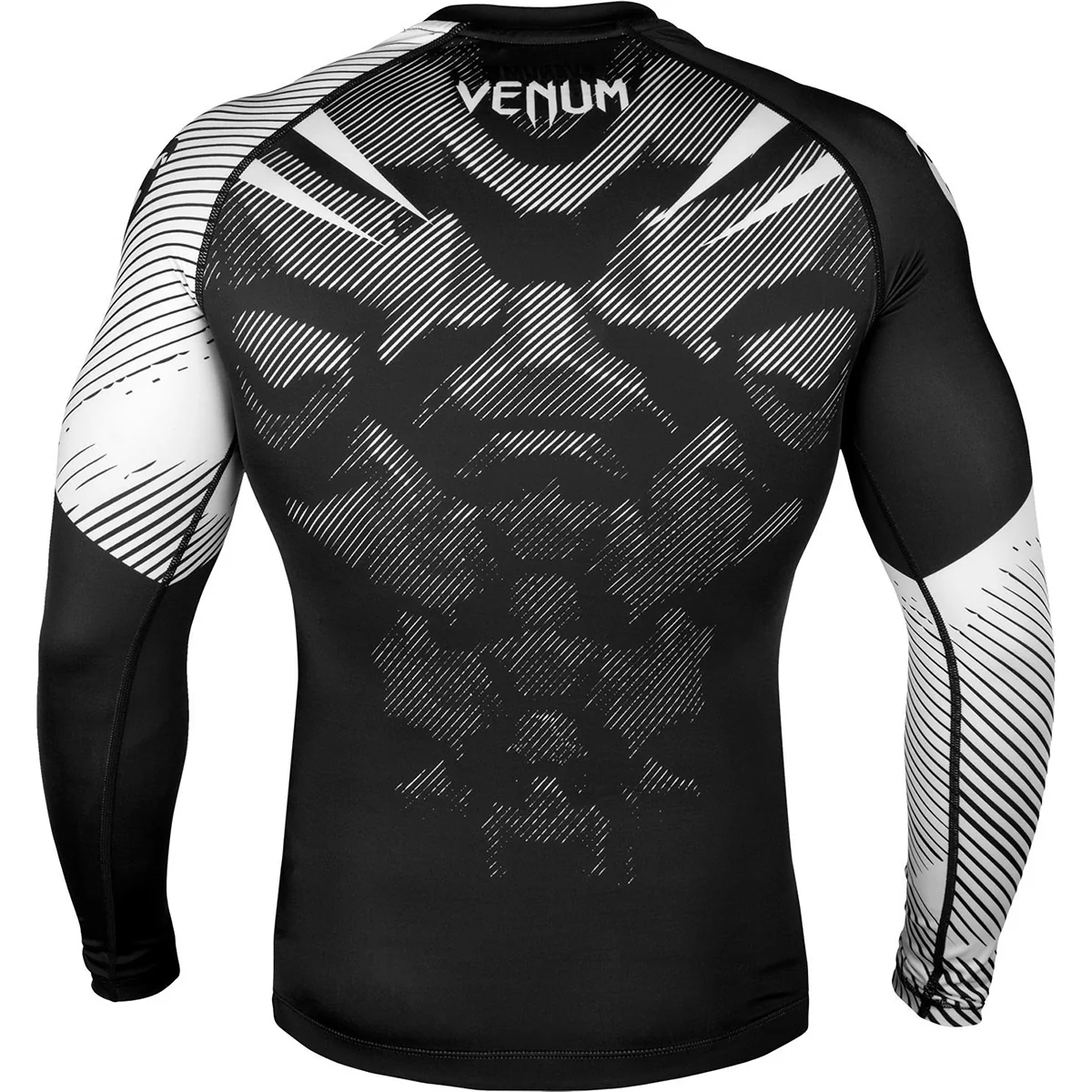 Venum No-Gi 2.0 Long Sleeve MMA Compression Rashguard - Black/White - Image 4