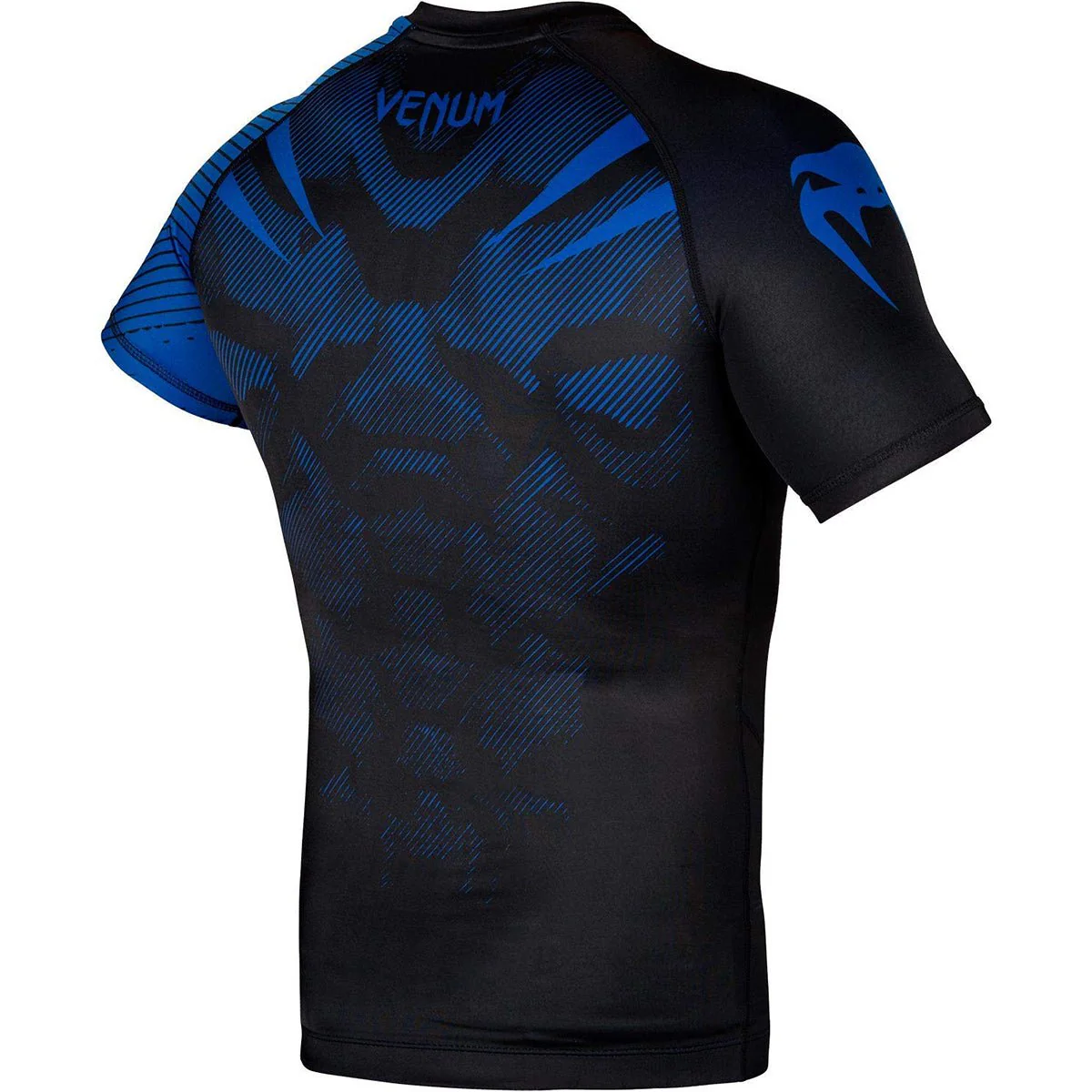 Venum No-Gi 2.0 Short Sleeve MMA Compression Rashguard - Black/Blue - Image 3