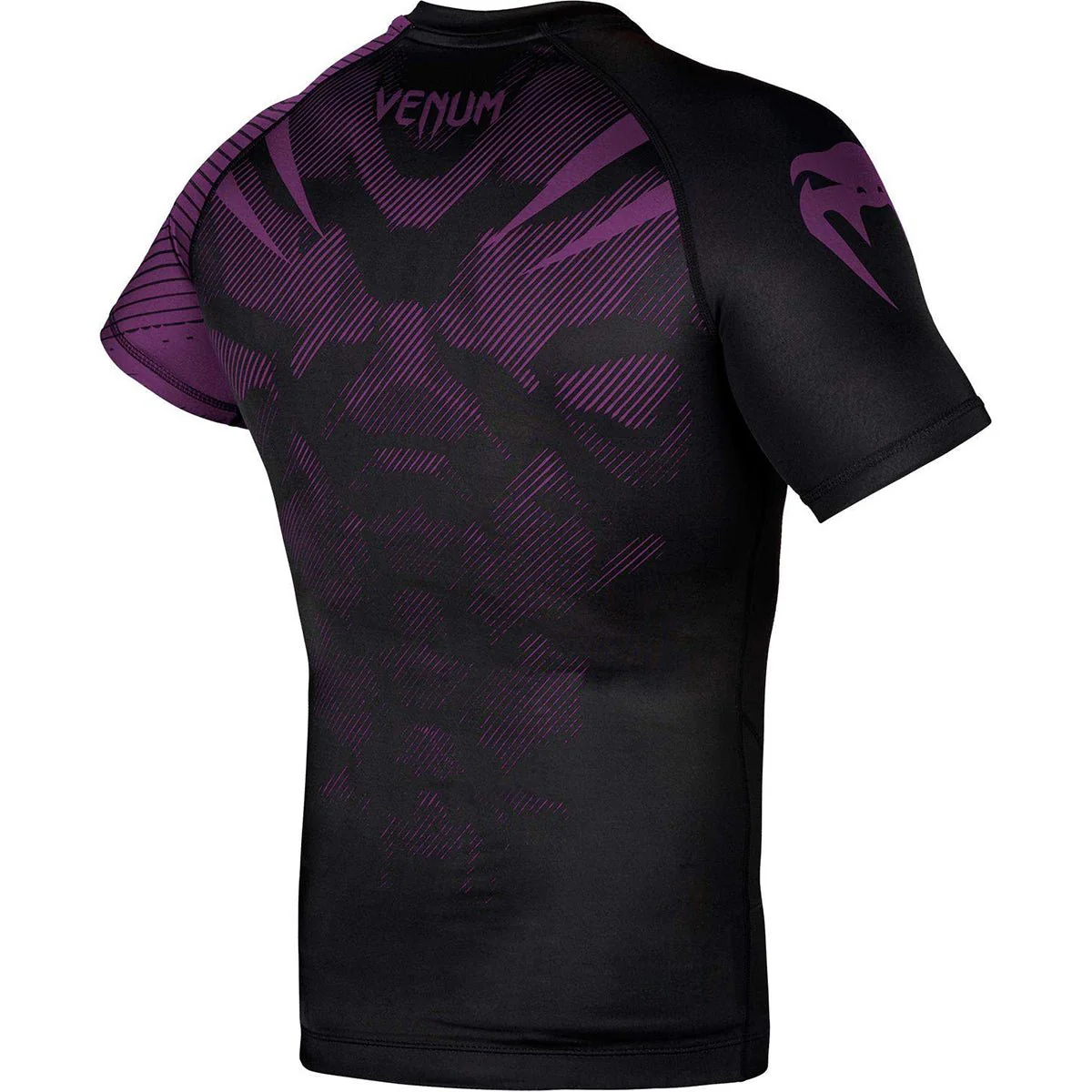 Venum No-Gi 2.0 Short Sleeve MMA Compression Rashguard - Black/Purple - Image 3