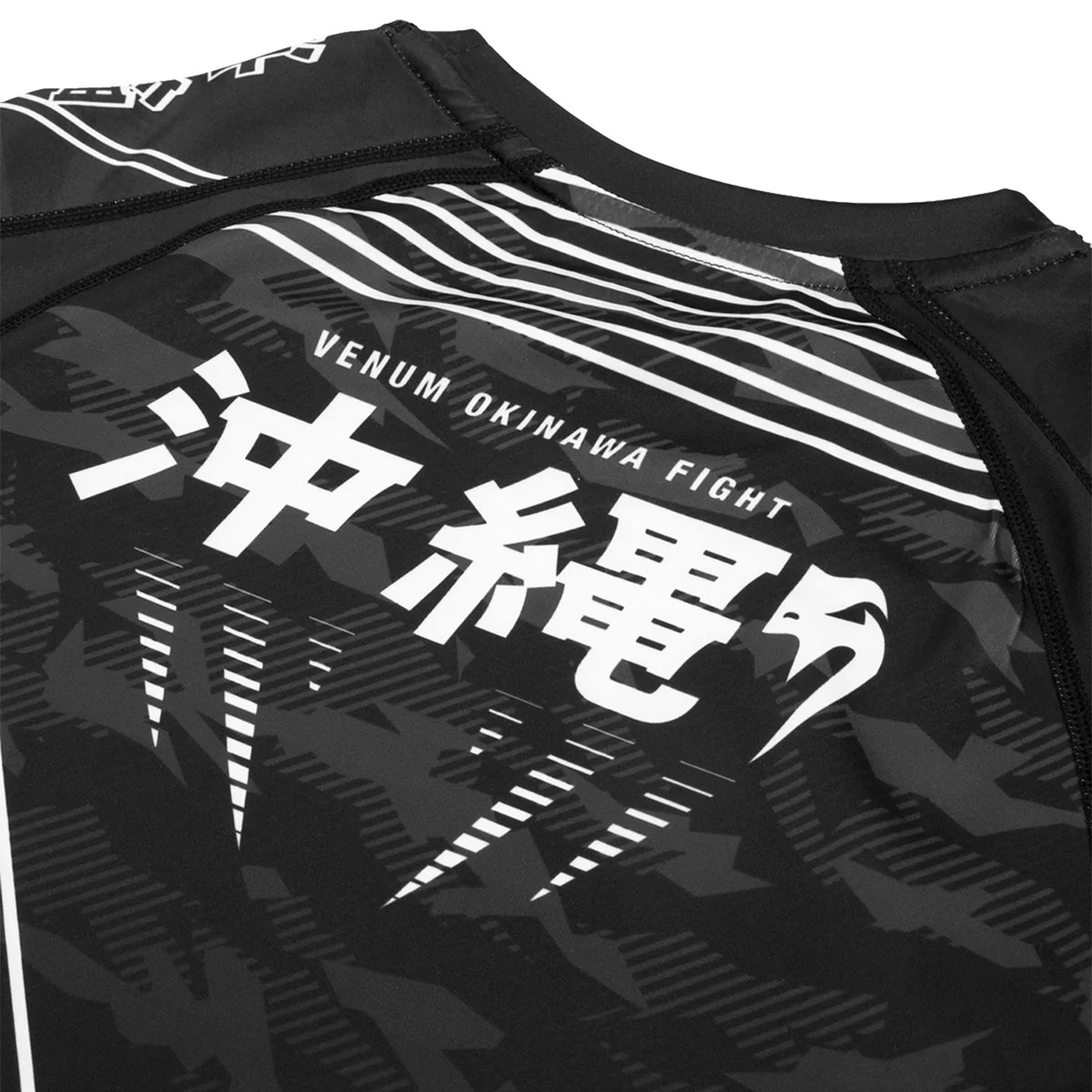 Venum Okinawa 2.0 Long Sleeve Compression Rashguard - Black/White - Image 4