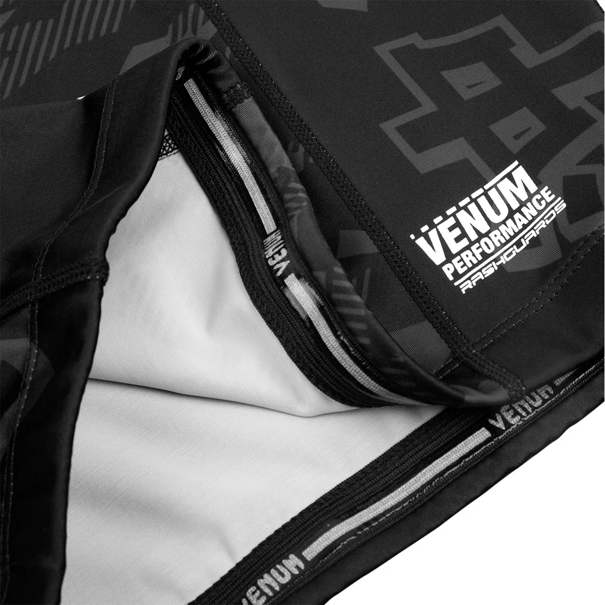 Venum Okinawa 2.0 Short Sleeve Compression Rashguard - Black/White - Image 4