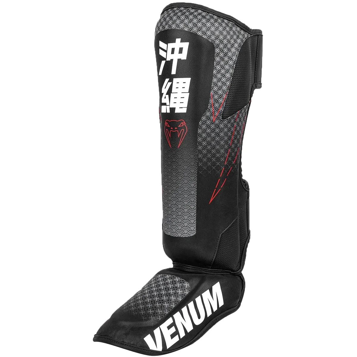 Venum Okinawa 3.0 Protective MMA Shin Instep Guards - Black/Red - Image 3