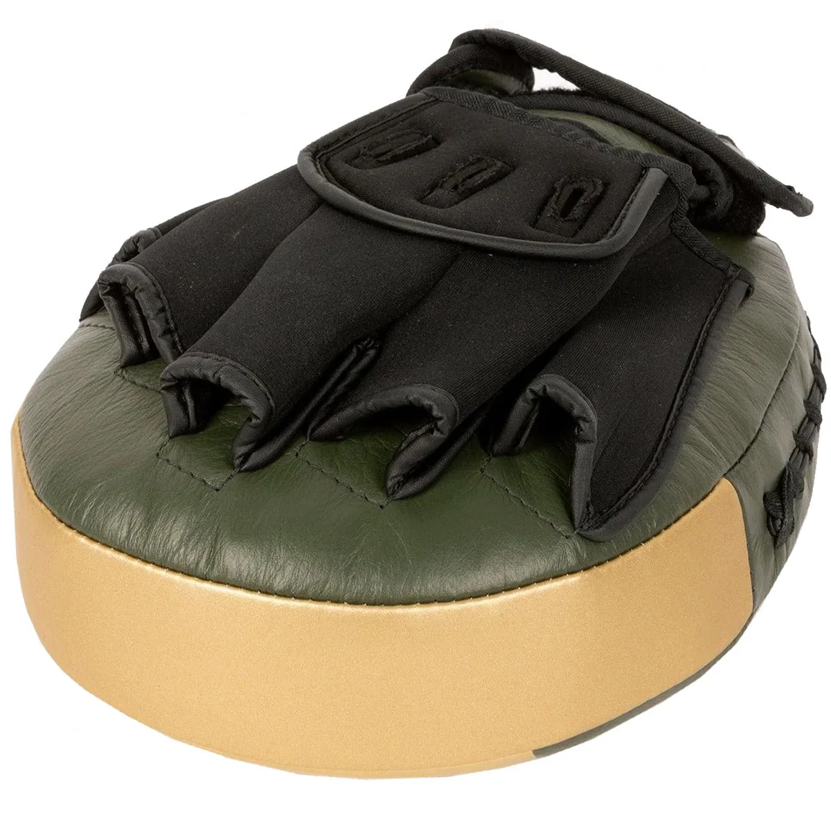 Venum Pro Boxing Large Punch Mitts - Khaki/Gold - Image 5