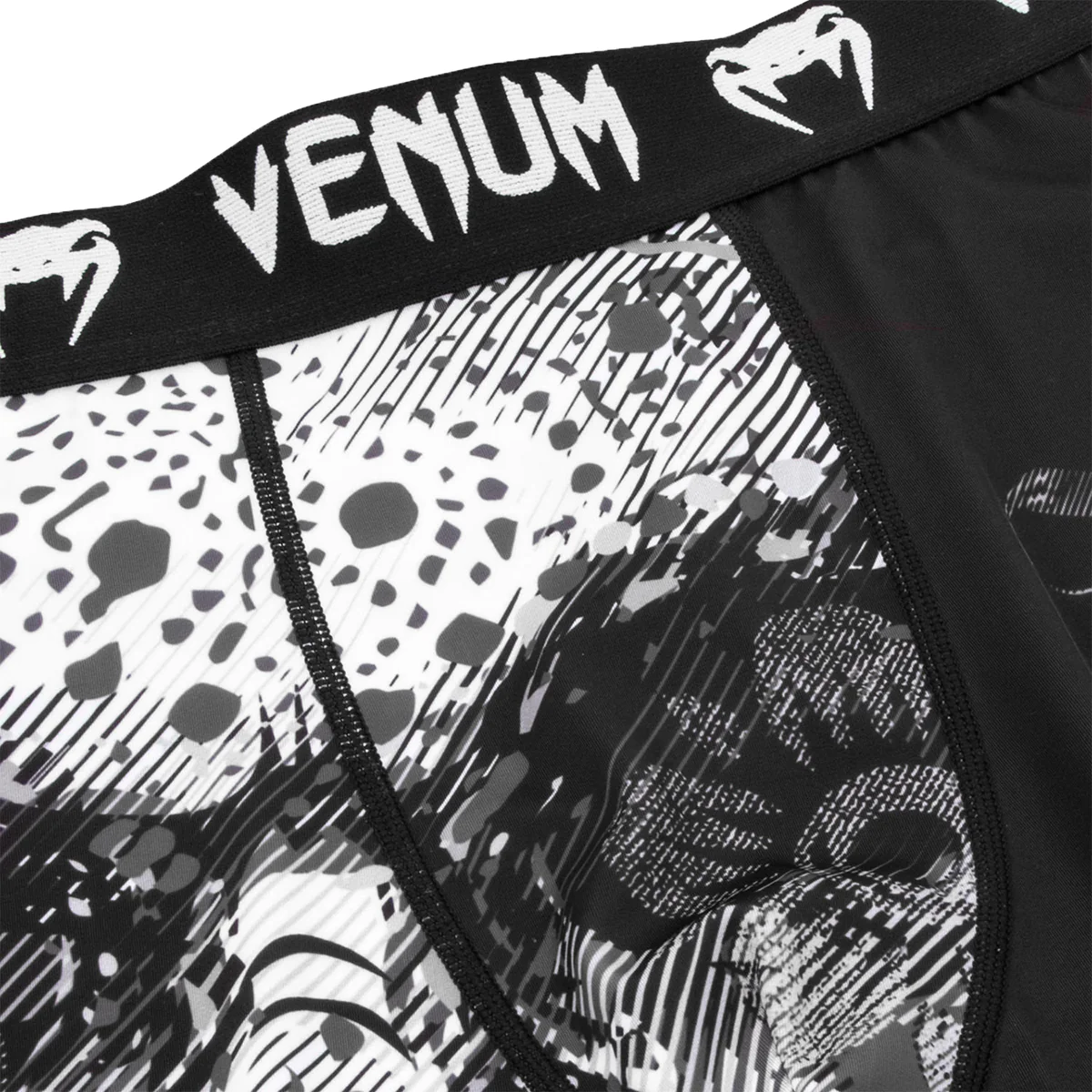 Venum Santa Muerte 3.0 Dry Tech Compression Spats - Black/White - Image 5