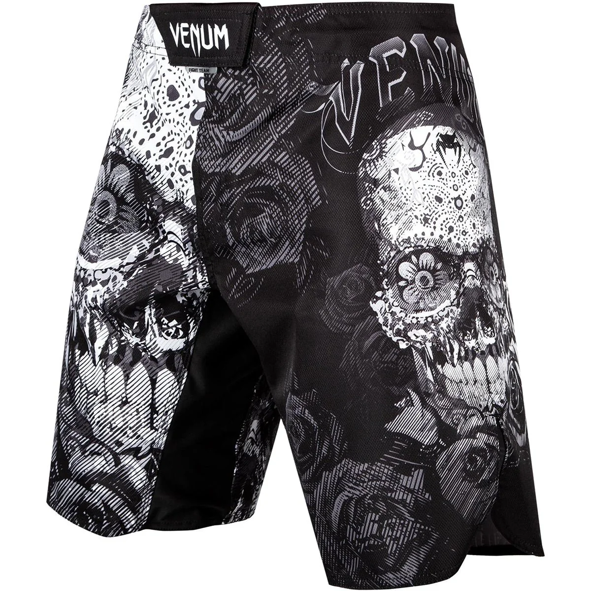 Venum Santa Muerte 3.0 Lightweight MMA Fightshorts - Black/White - Image 2