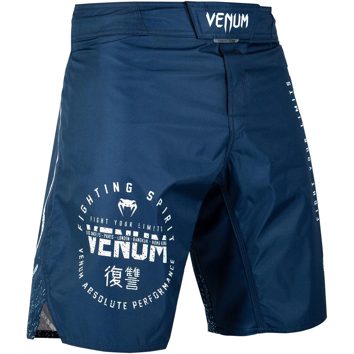 Venum Signature MMA Fight Shorts - Navy Blue/White