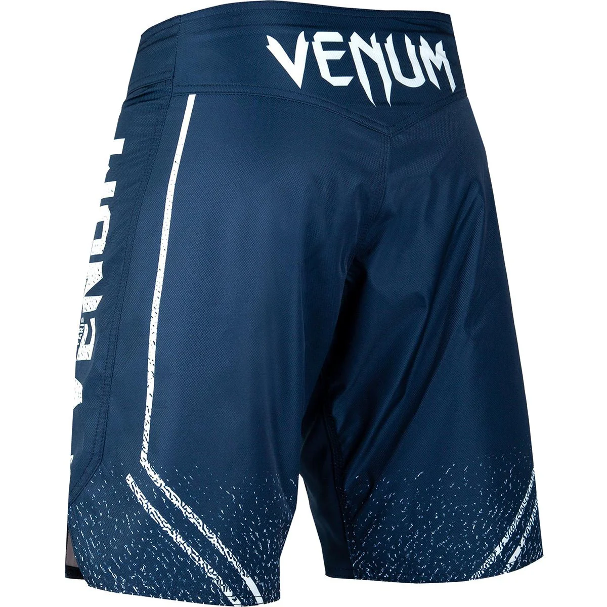 Venum Signature MMA Fight Shorts - Navy Blue/White - Image 4
