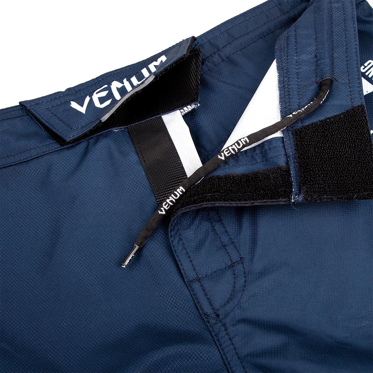 Venum Signature MMA Fight Shorts - Navy Blue/White - Image 6