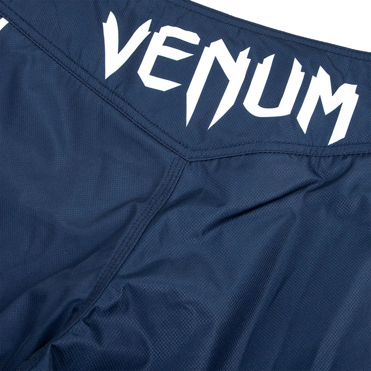 Venum Signature MMA Fight Shorts - Navy Blue/White - Image 7