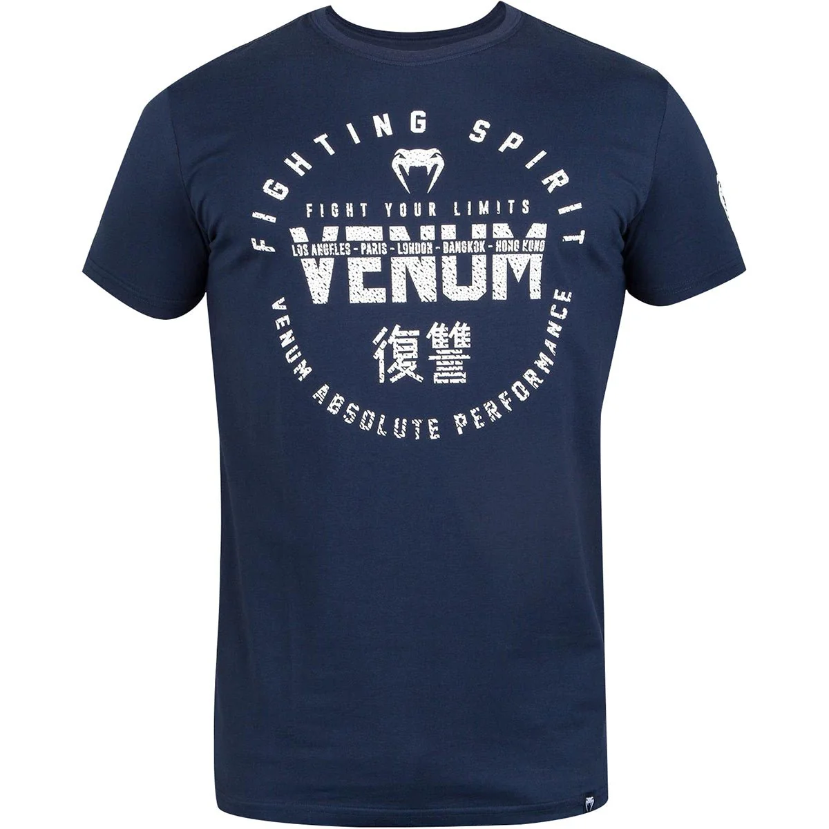 Venum Signature Short Sleeve T-Shirt - Navy Blue/White